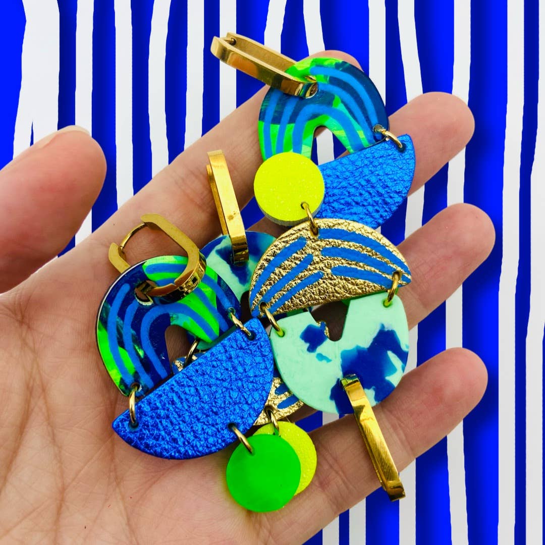 Polka Polly Chandelier Earrings- Botanica