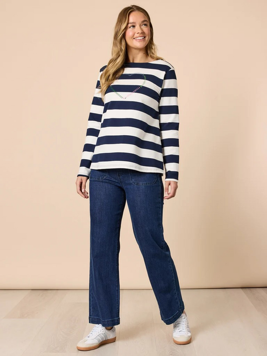 Threadz From the Heart Stripe Tee | Sterling Belle | Women's Clothing Online