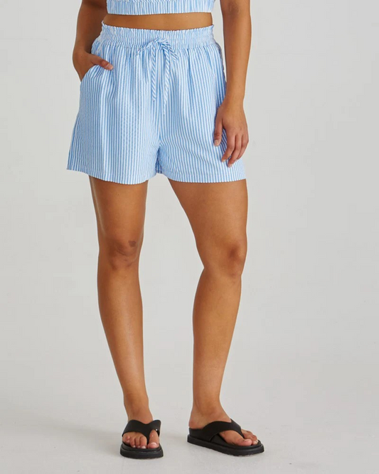 Sass Alani Short Blue White Stripe