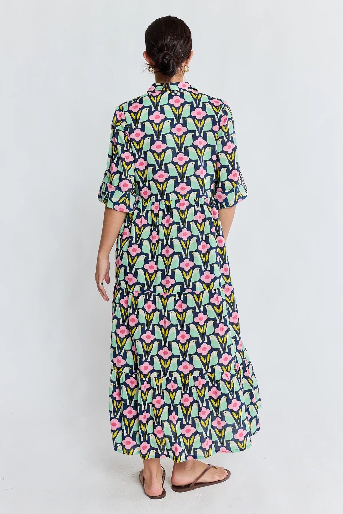 Ibisa Maya Midi Dress - Navy