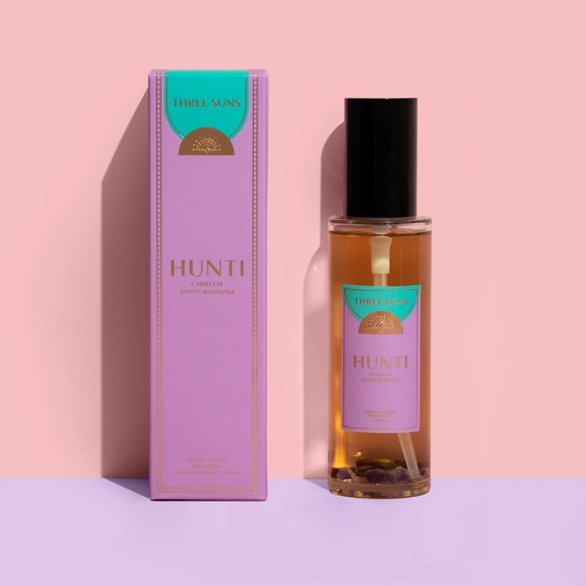 Three Suns HUNTI | Crystal Room Spray of Tranquility | Camellia + Lotus Blossom