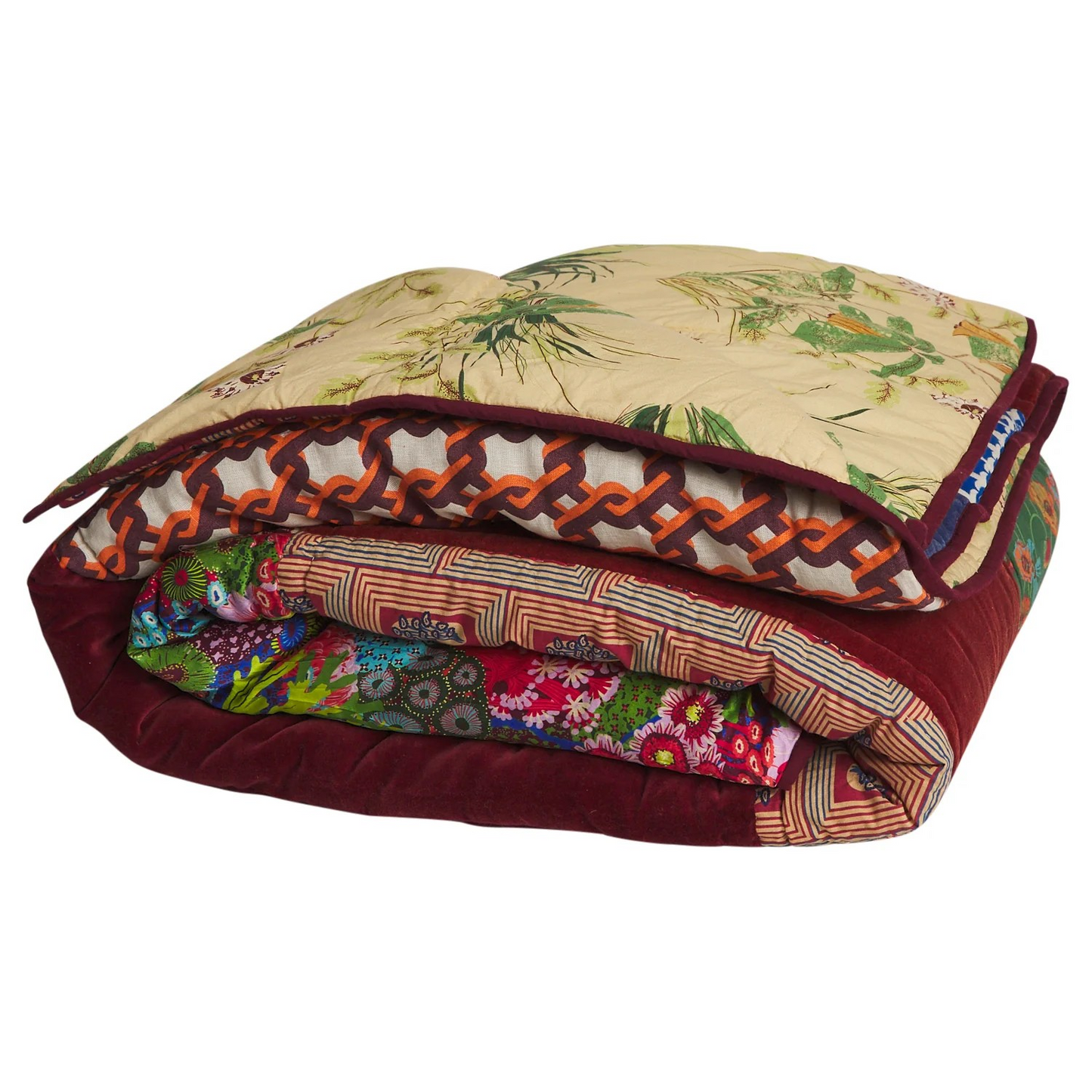 Sage & Clare Kai Patchwork Bedcover - Garnet