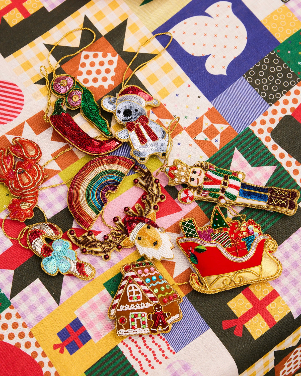 KIP AND CO Christmas Patchwork Tablecloth