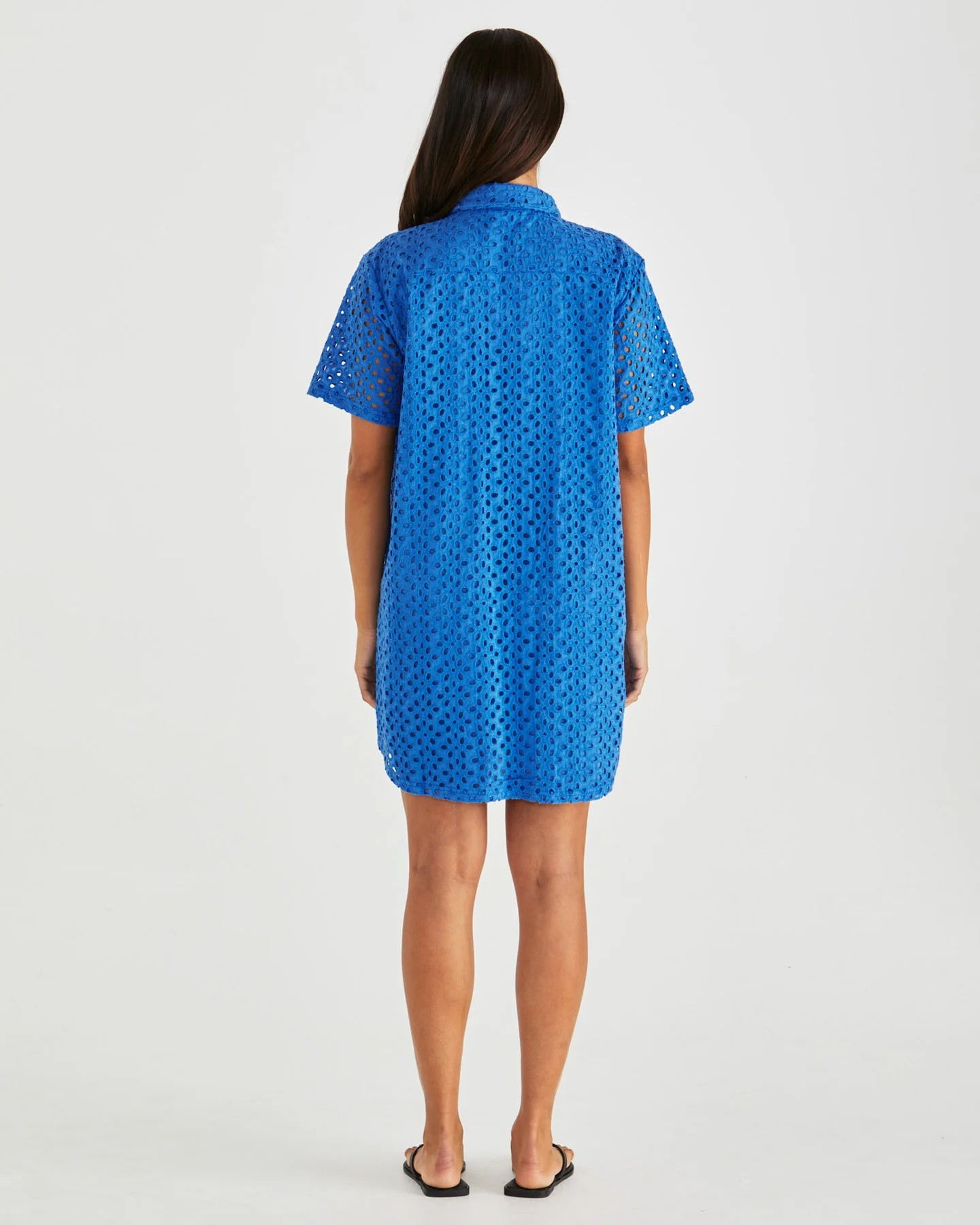 Sass Steva Shirt Dress - Bright Blue