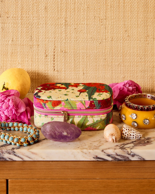 Kip and Co Australian Bush Blossom Travel Velvet Jewellery Box