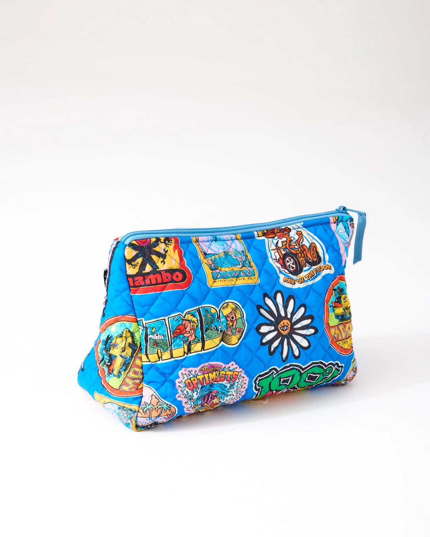 Kip&Co x Mambo Sticker Club Quilted Cotton Toiletry Purse