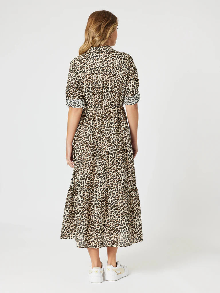 Threadz Le Marais Button Up Print Dress - Animal