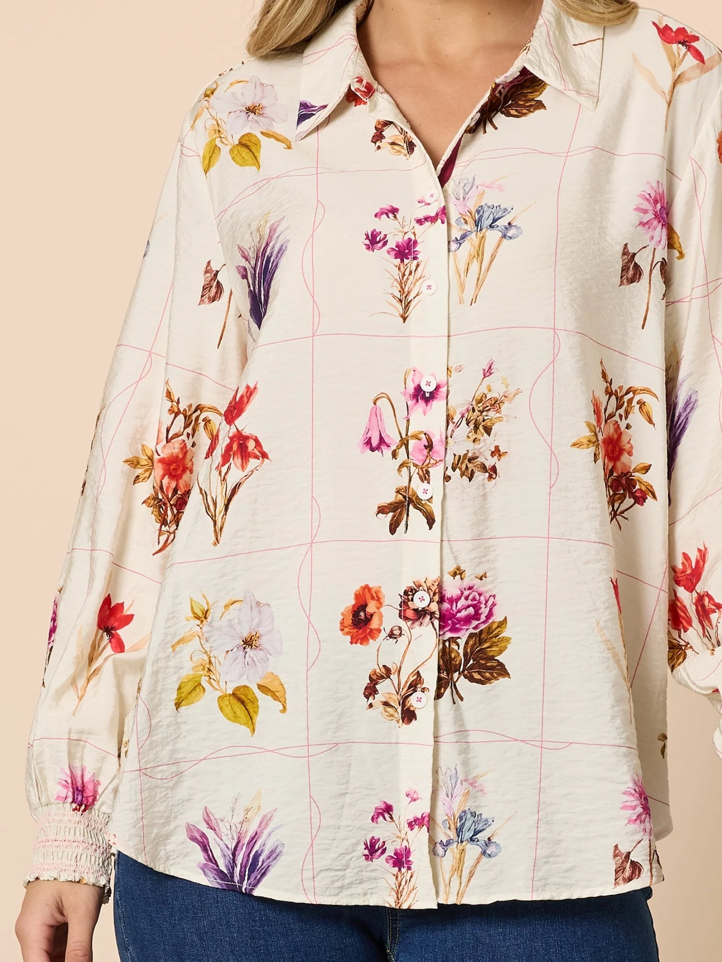 Threadz Central Park Floral Print Shirt