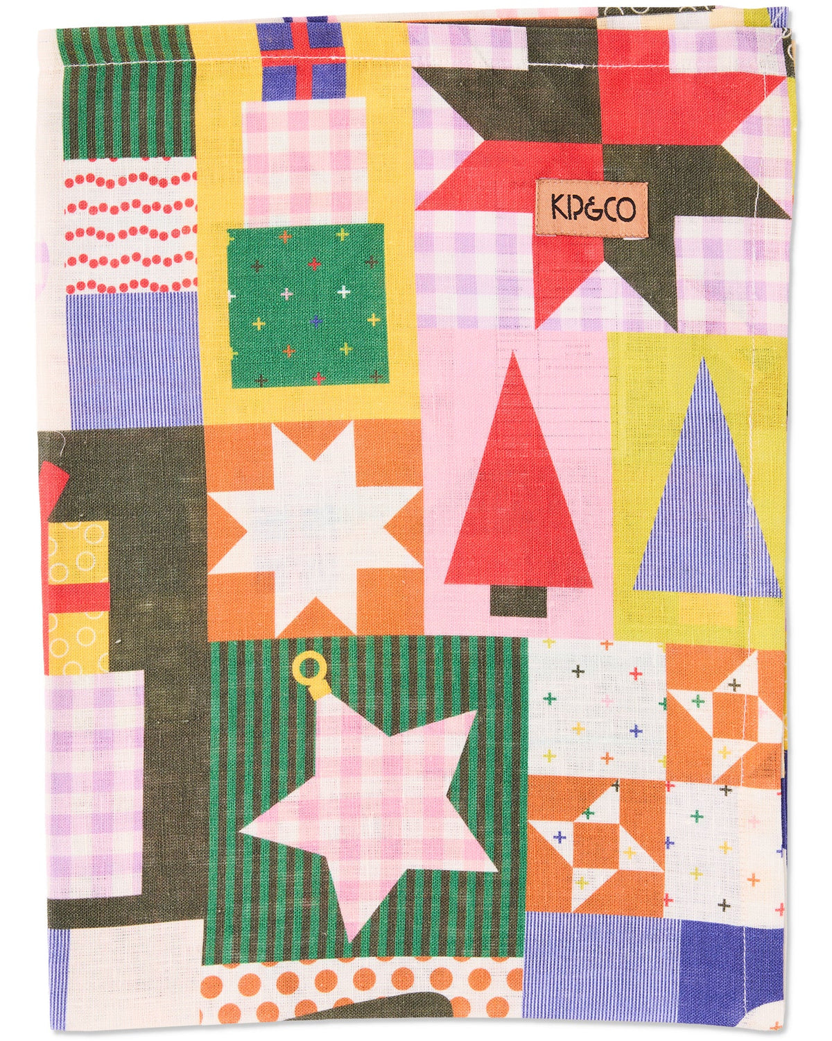KIP AND CO Christmas Patchwork Tea Towel