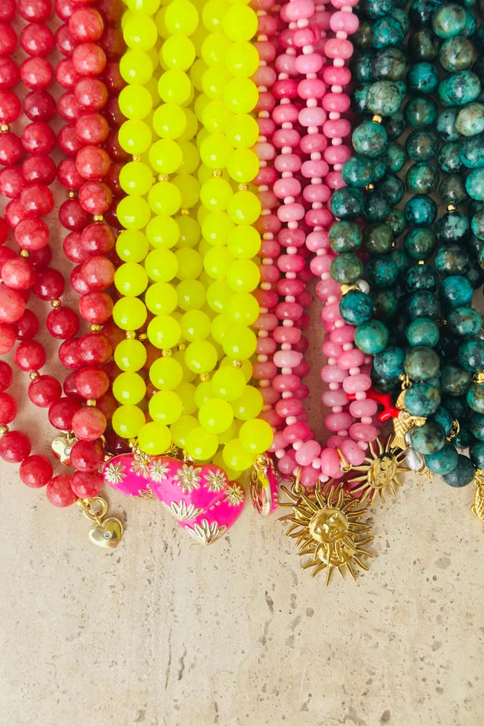 Mosk Melbourne Faceted Neon Jade Necklace
