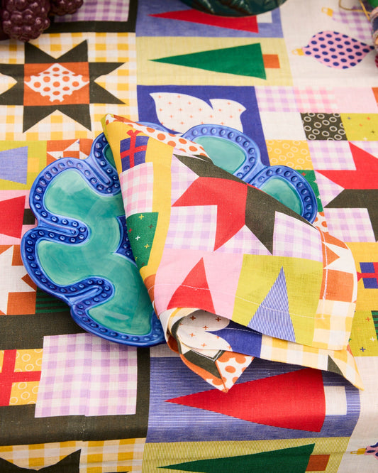 Kip and Co Christmas Patchwork 4P Napkin Set