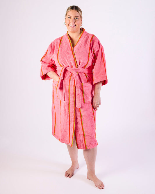 Kip and Co WATEGOS SOIREE STRIPE BAMBOO TERRY BATH ROBE