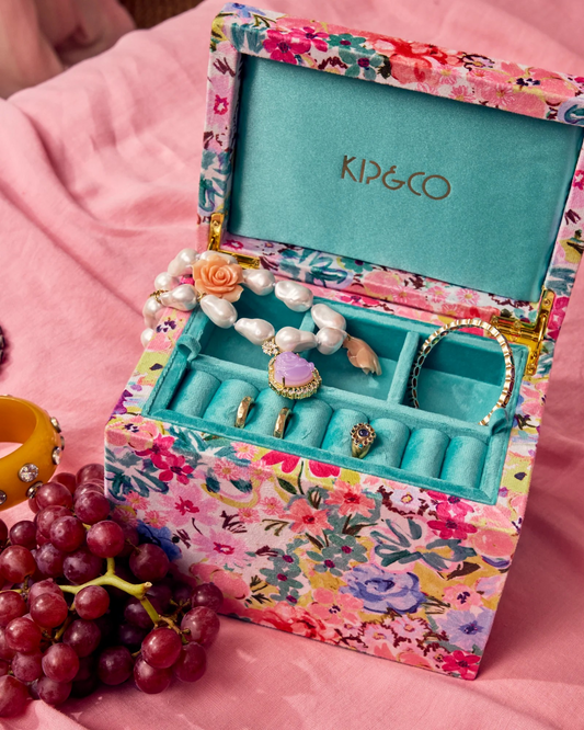 Kip and Co Alfresco Velvet Jewellery Box- 2 Sizes