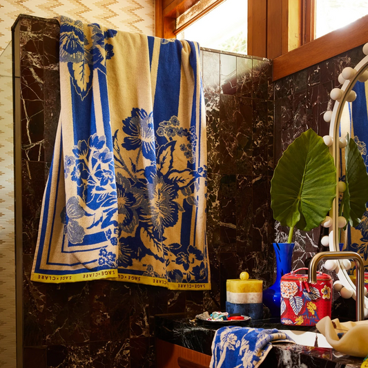 oversized organic cotton terry bath & beach towel | Sage & Clare