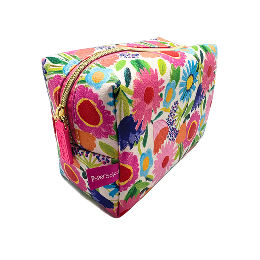 Cosmetic Bag Toiletries Large Flowers Valentine's Gift