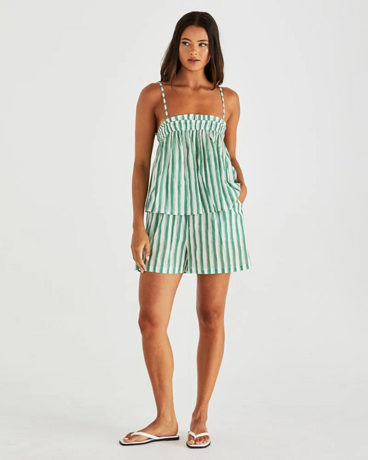 Sass Seraphina Cami - Green Stripe