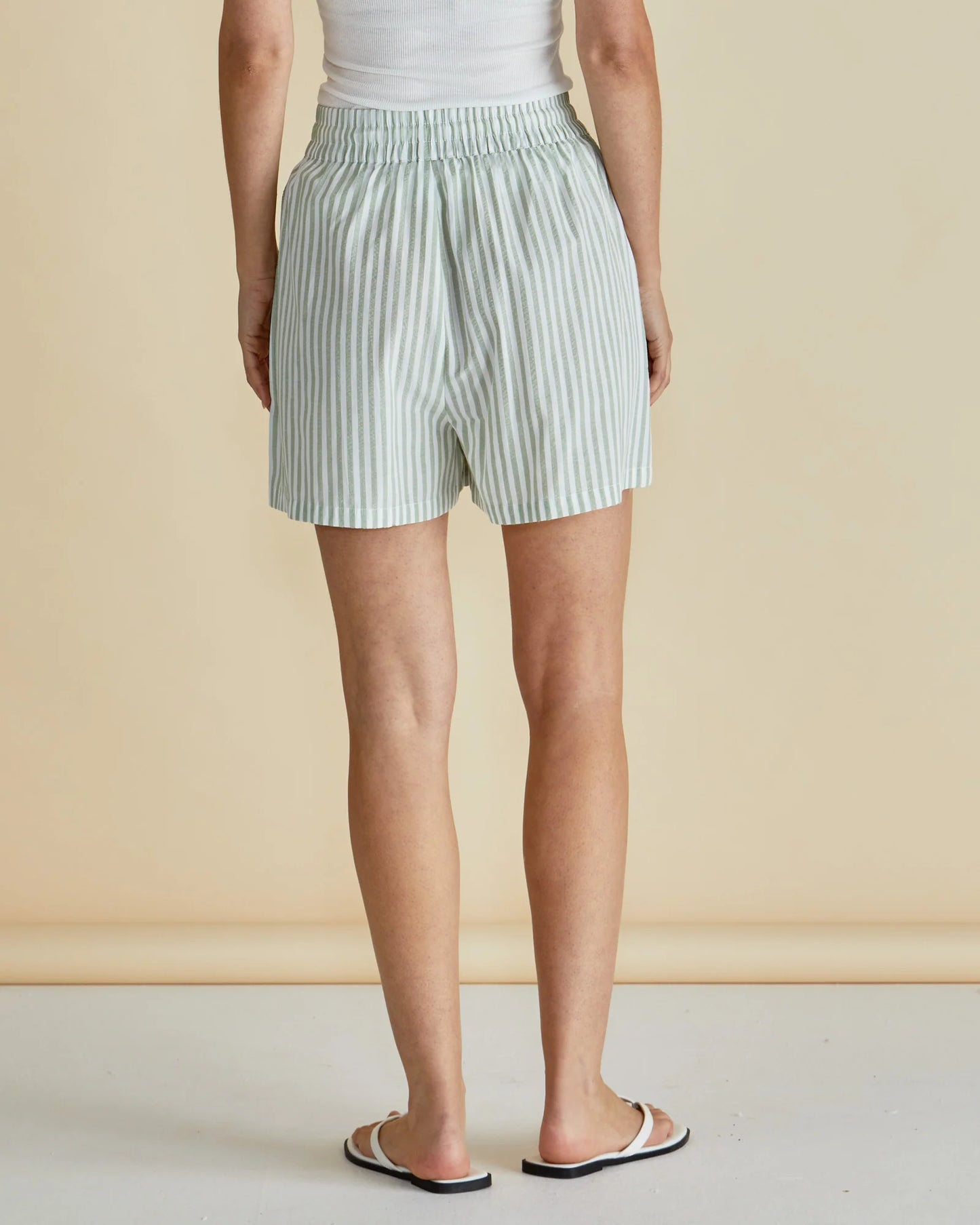 Betty Basics Jovie Shorts - Green Stripe