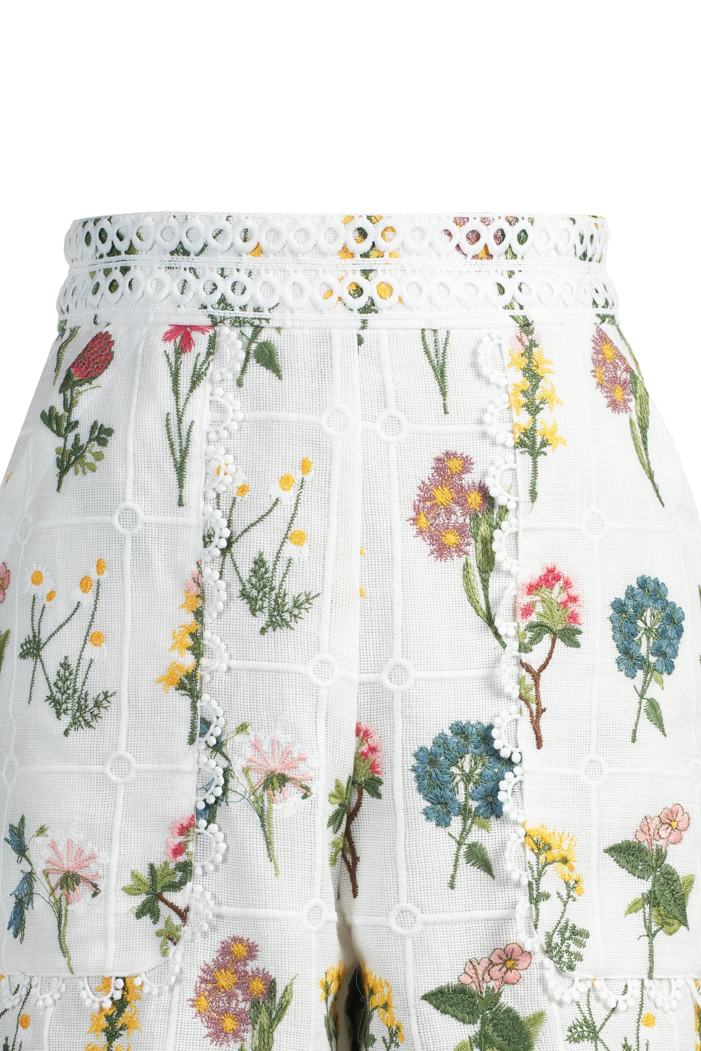 Emily Lovelock Nova Embroided Shorts - White
