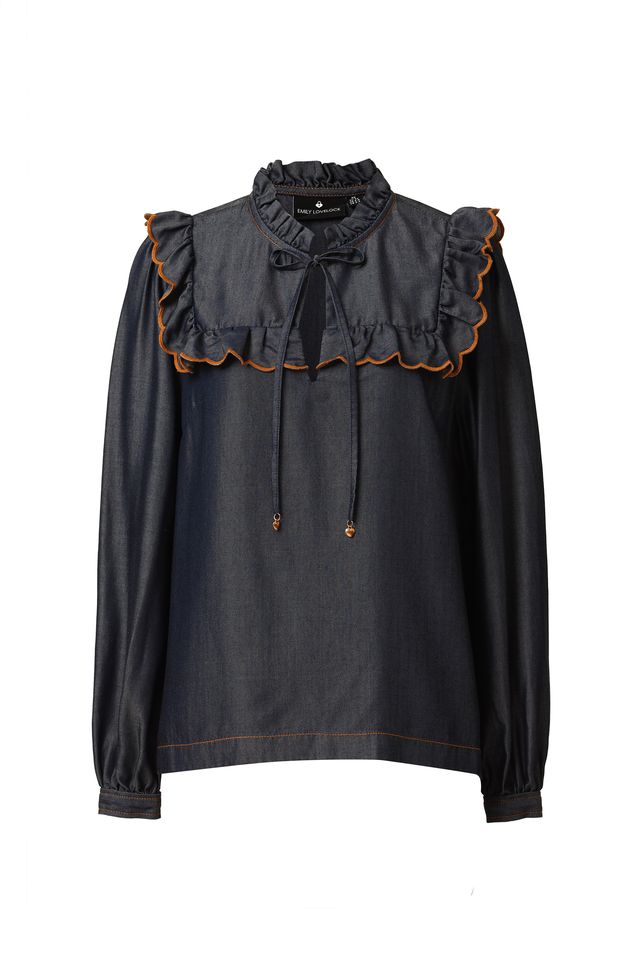 Emily Lovelock Daisy Blouse Blue