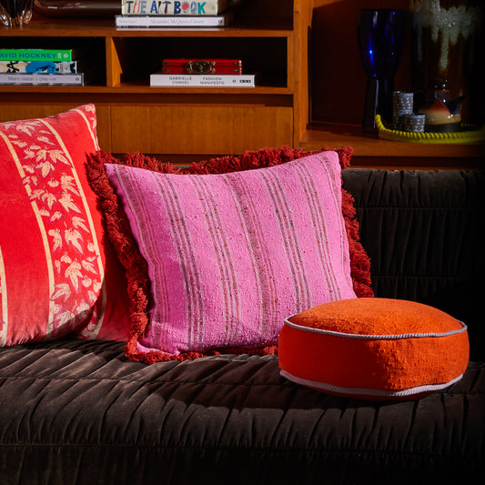 Sage and Clare Nicolette Woven Cushion Pansy
