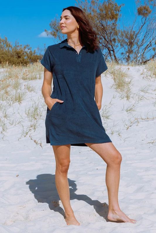 Itami Terri Towel Dress - Navy