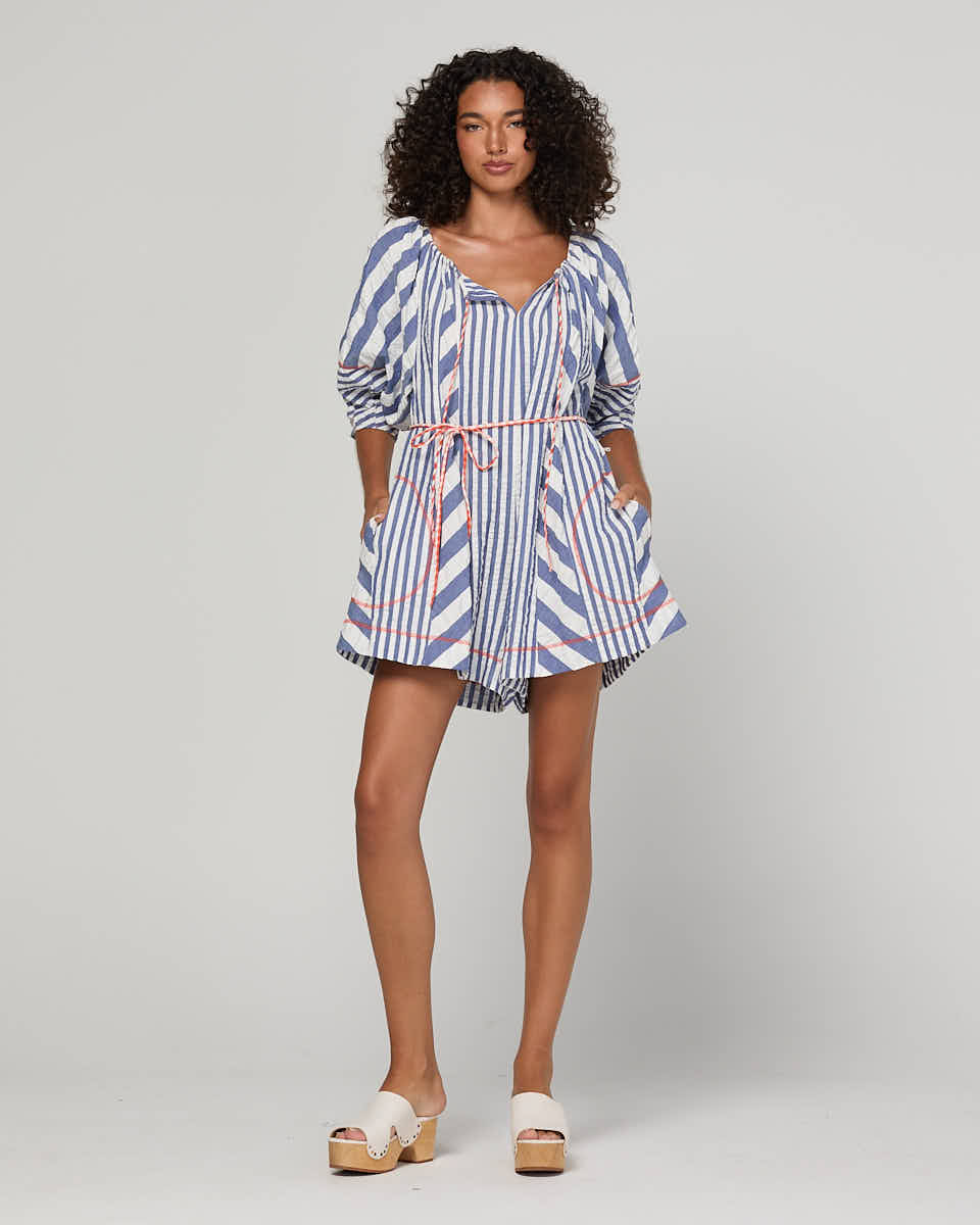 Lucia Playsuit - Ocean Stripe