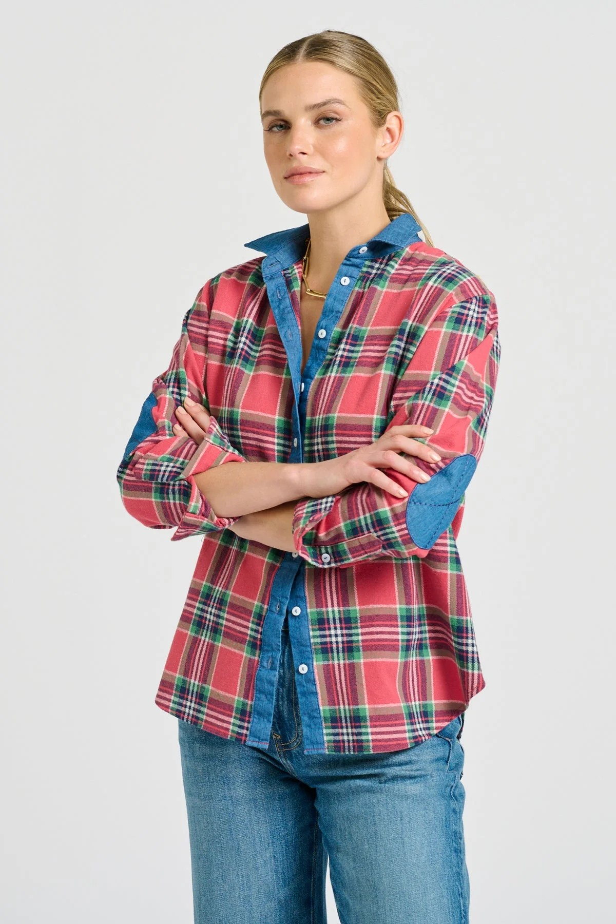 Shirty Helena Shirt - Rose Plaid