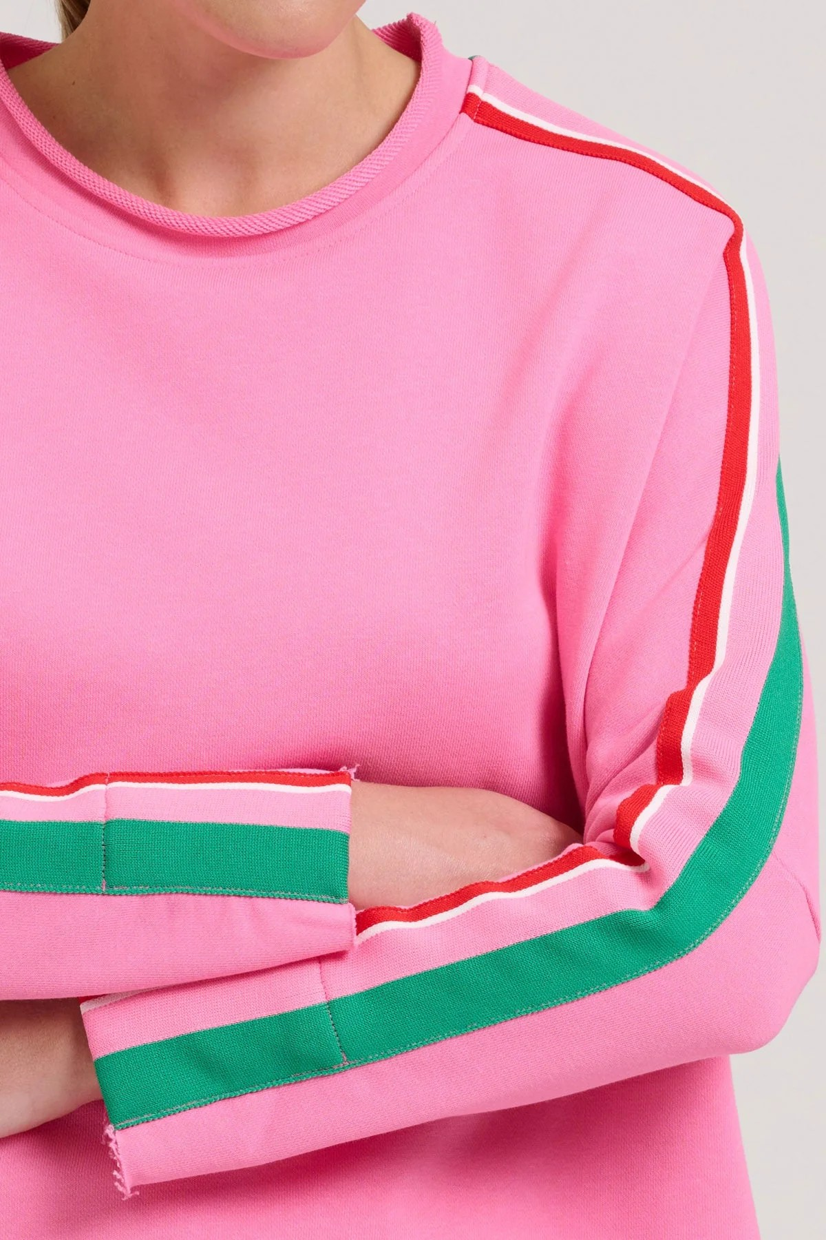 Shirty x EST Raw Tape Long Sleeve Sweatshirt - Hot Pink