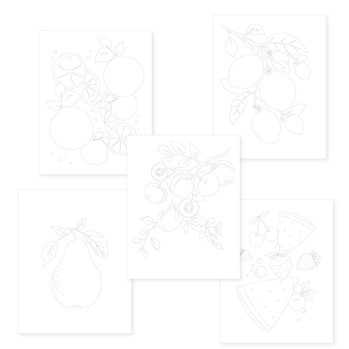 Ellen Walsh Watercolour Templates - Fruits