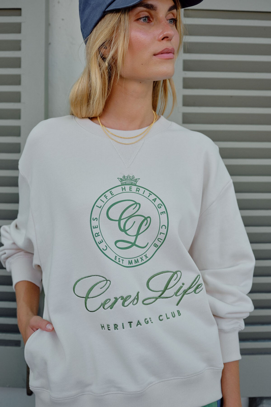 Ceres Life Romy Crew - Buff Pistachio Club Logo