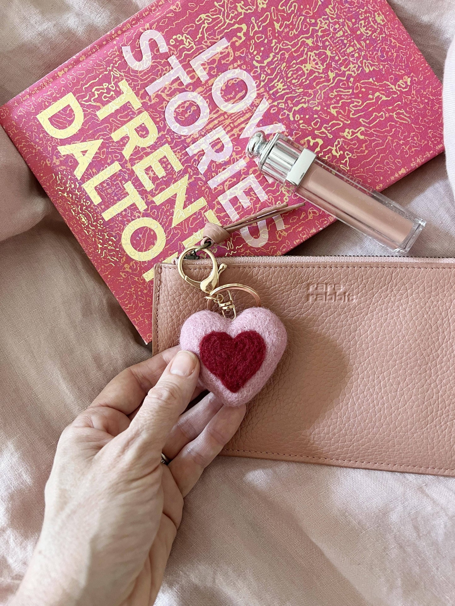 Heart-shaped Felt keychain | Home Dweller