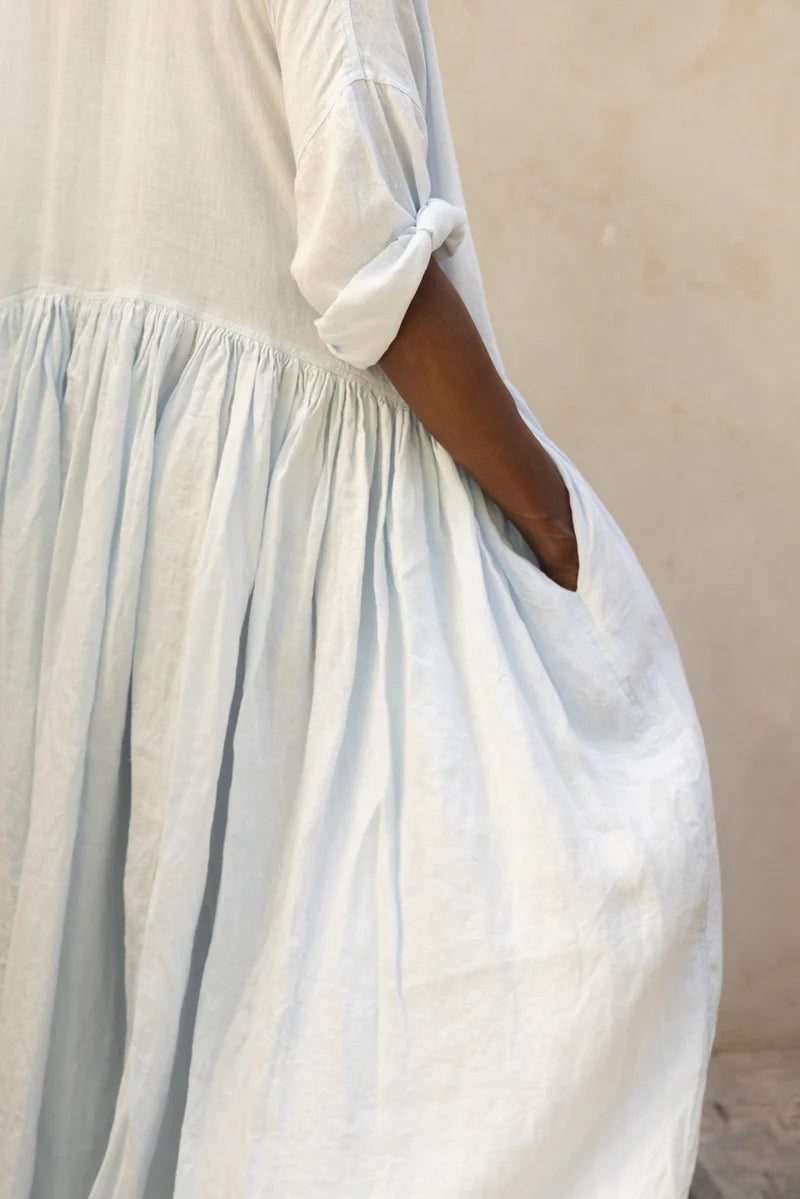 Meg by Design Edith Dress Linen Ice