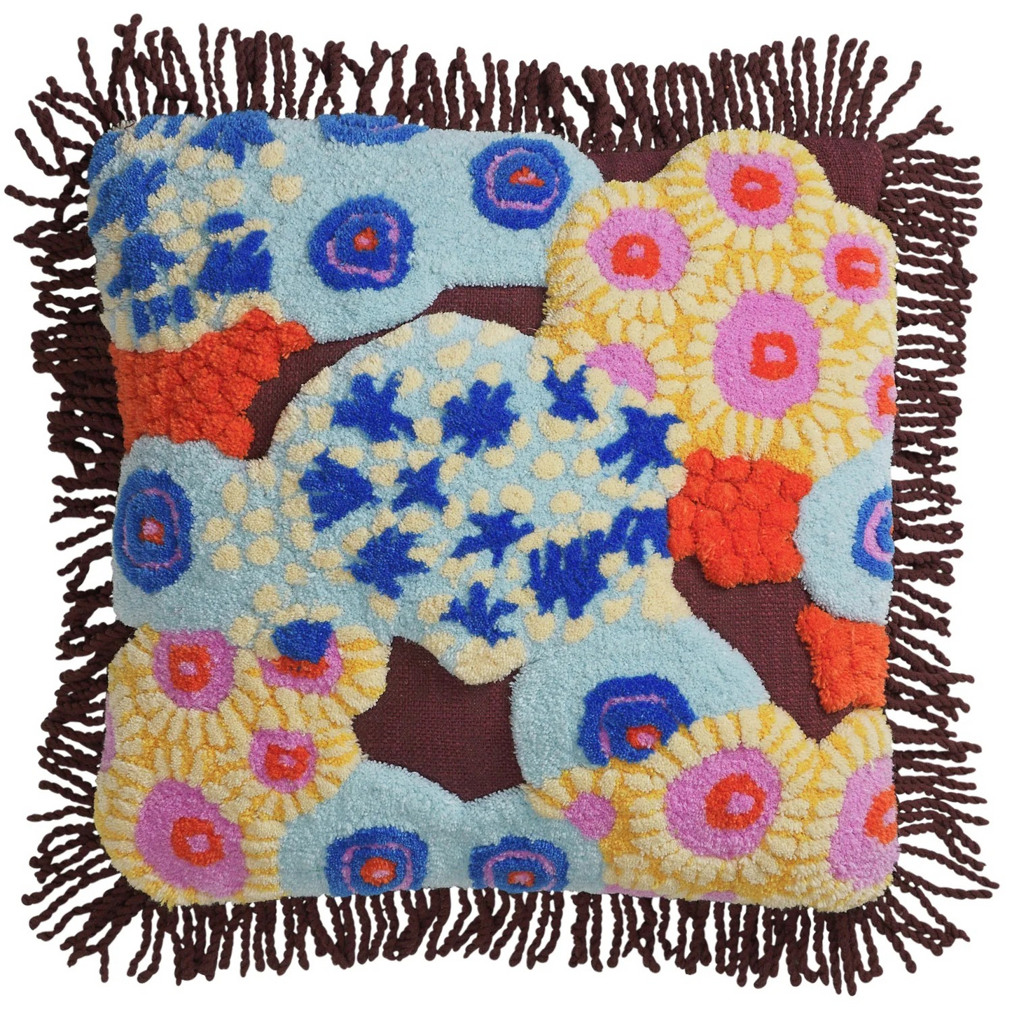 Sage + Clare Cora Tufted Cushion - Garnet
