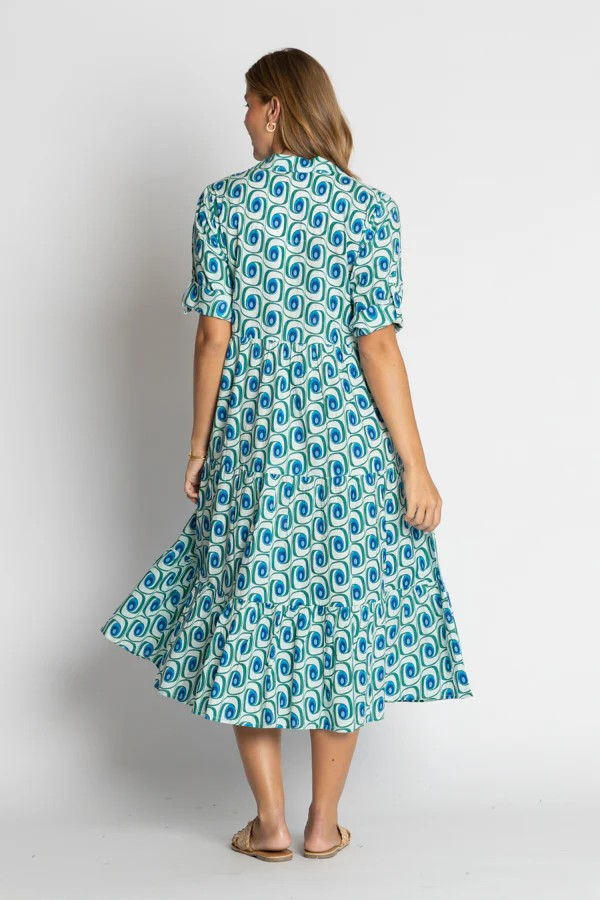 IBISA Nashville Button Midi - Ocean