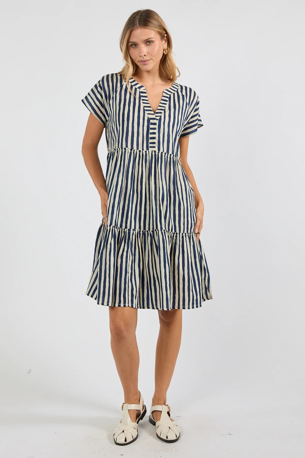 Ibisa Dixie Dress - Navy
