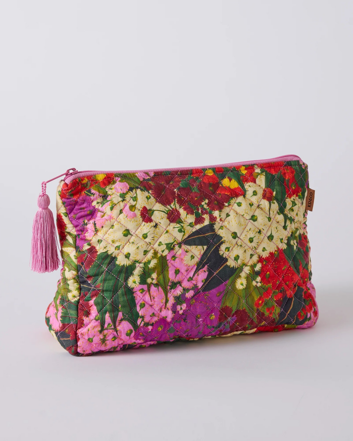 Kip and Co Australian Bush Blossom Quilted Cotton Toiletry Purse