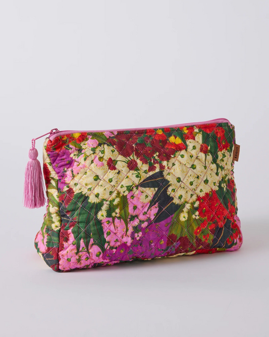 Kip and Co Australian Bush Blossom Quilted Cotton Toiletry Purse