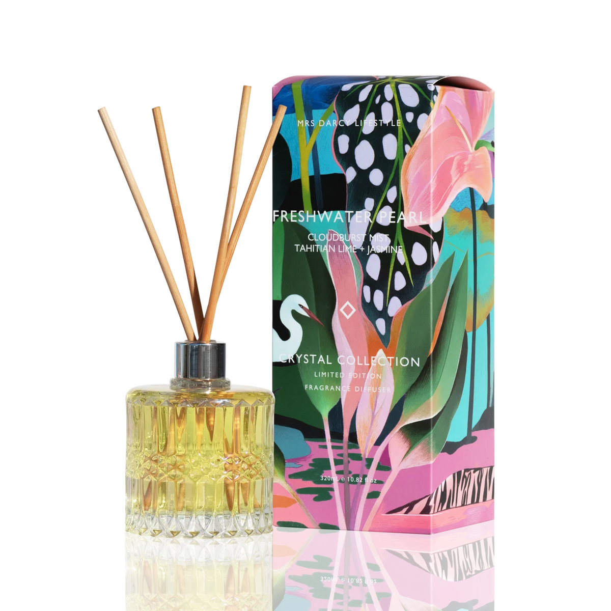 Mrs Darcy Lifestyle Diffuser Freshwater Pearl - Cloudburst Mist, Tahitian Lime + Jasmine