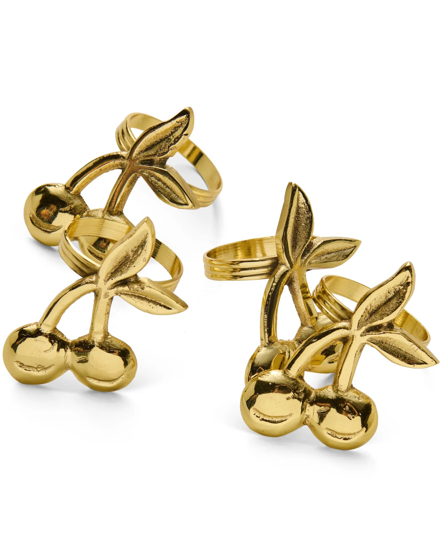 Kip and Co Cherry Pie Brass Napkin Rings