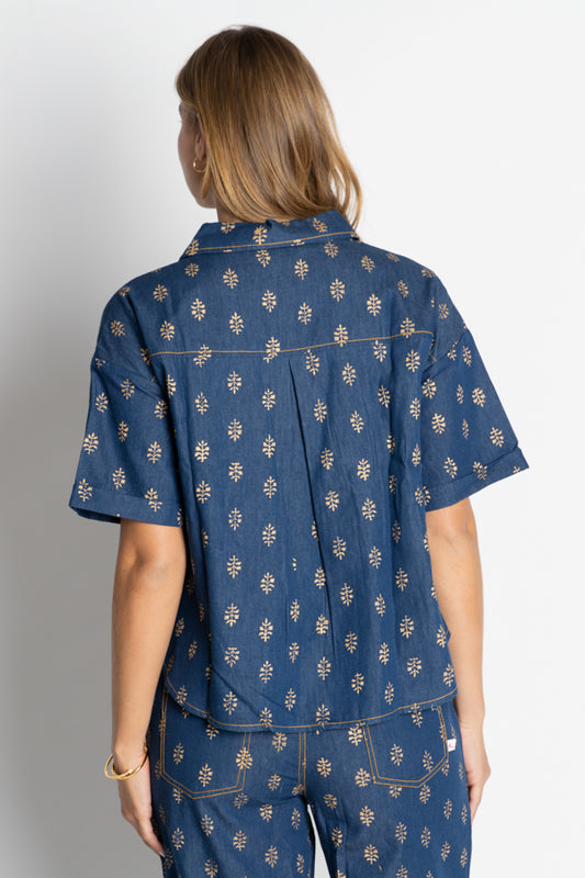 Ibisa Wichita Shirt- Gold Print