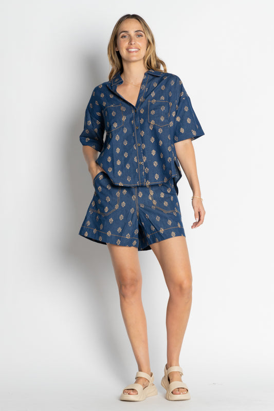 Ibisa Wichita Short - Gold Print