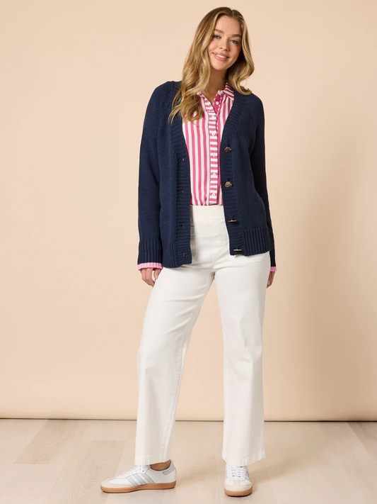 Threadz Back to Love Knit Cardi - Navy