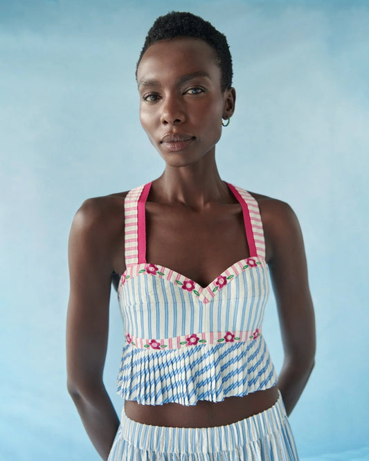 Celia B Julieta Top Stripes - Blue Stripes