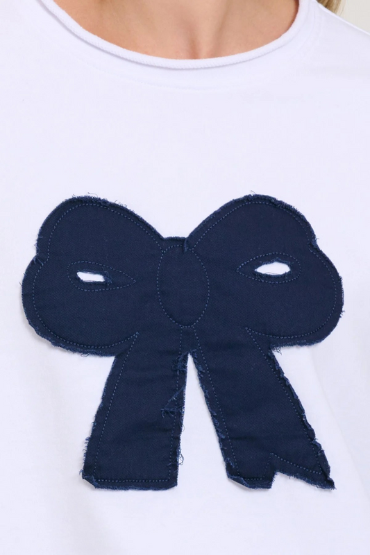 Shirty x EST Raw Sweatshirt Bow - White/Navy