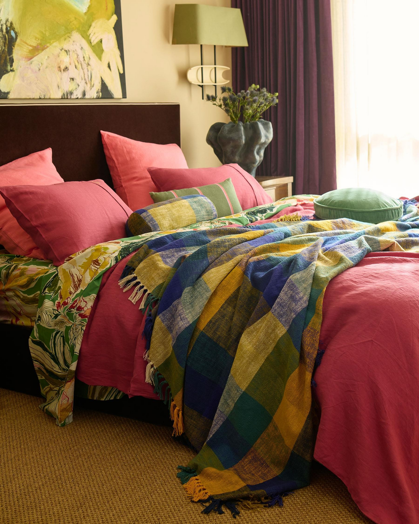 Kip and Co Bellevue Tartan Woven Throw - One Size