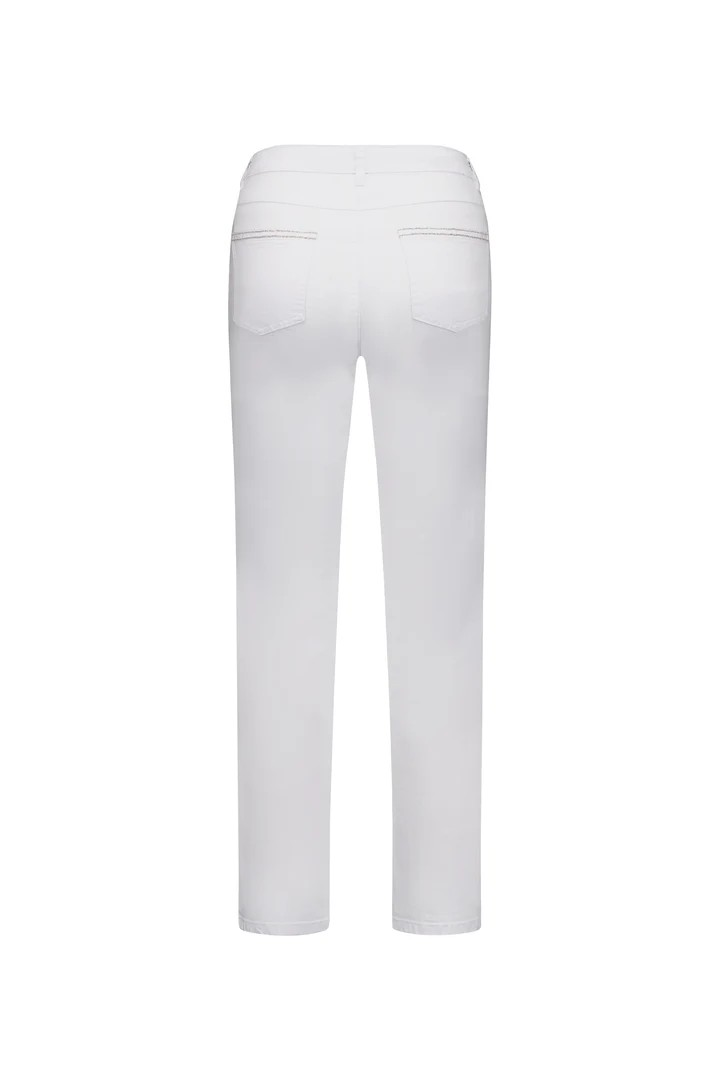MACJAY'S Swish Slim Leg Jean White