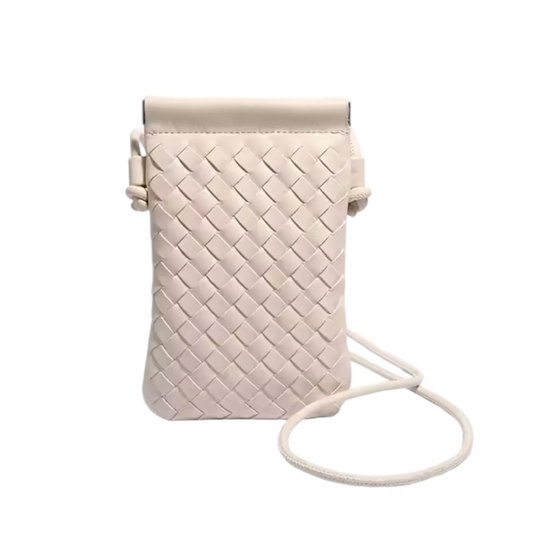 L'ora D'oro CALL ME Leather Weaved Crossbody Bag