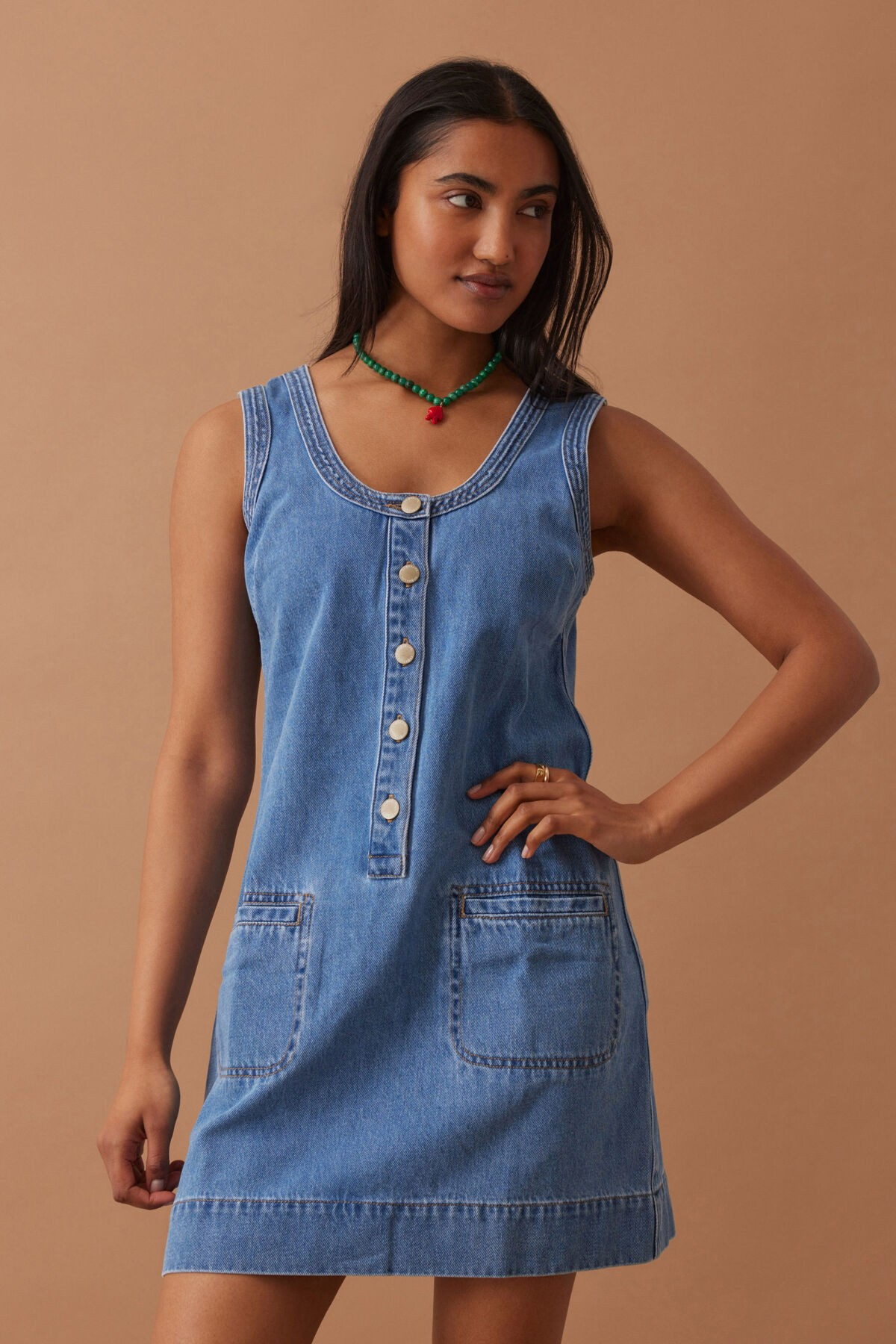 Ceres Life Sunny Denim Tank Dress