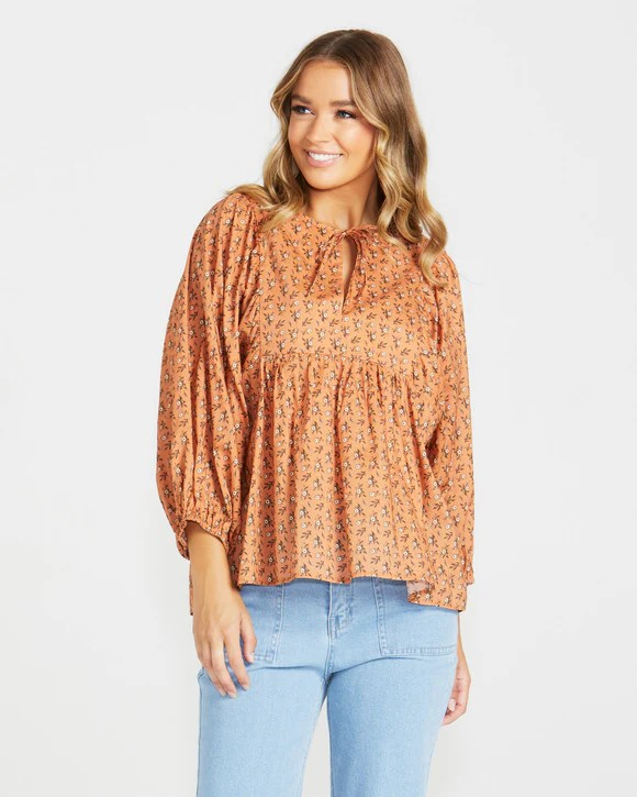 Sass Shannon Boho Top Ditsy