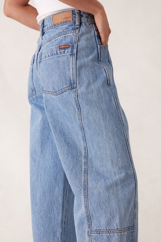 Ceres Life Darted Barrel Jean Vintage Blue